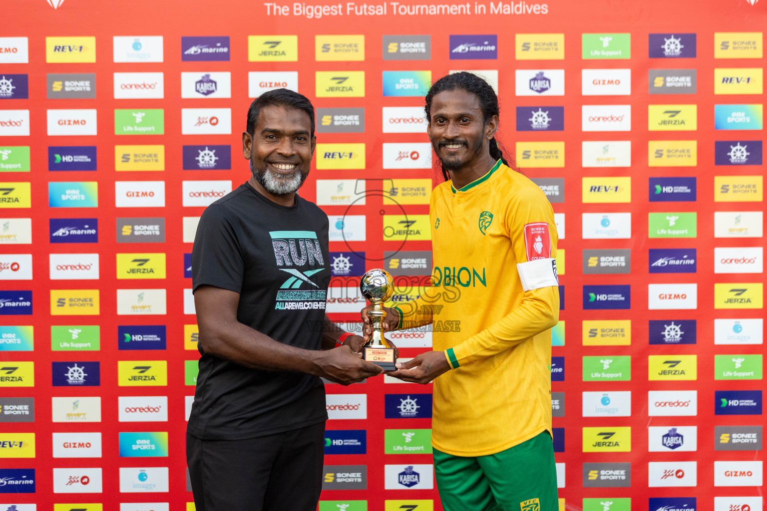 GDh Vaadhoo VS GDh Thinadhoo in Day 12 of Golden Futsal Challenge 2024 was held on Friday, 26th January 2024, in Hulhumale', Maldives Photos: Nausham Waheed / images.mv