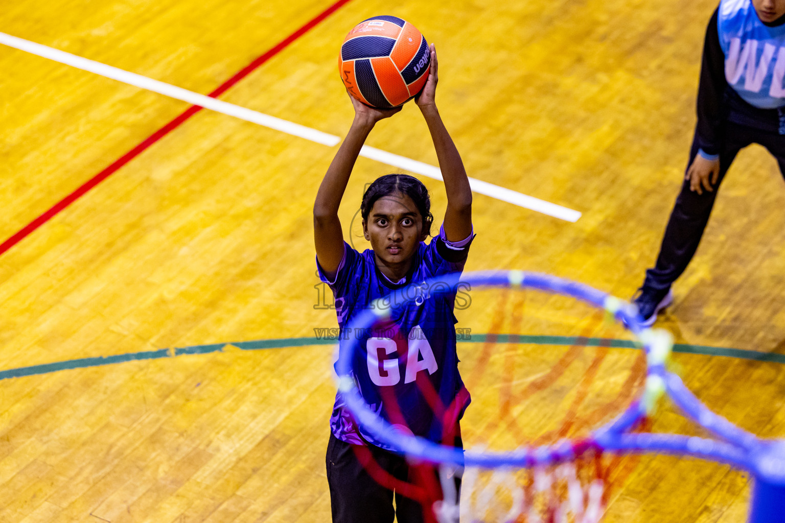 Day 3 of 25th Inter-School Netball Tournament was held in Social Center at Male', Maldives on Sunday, 11th August 2024. Photos: Nausham Waheed / images.mv