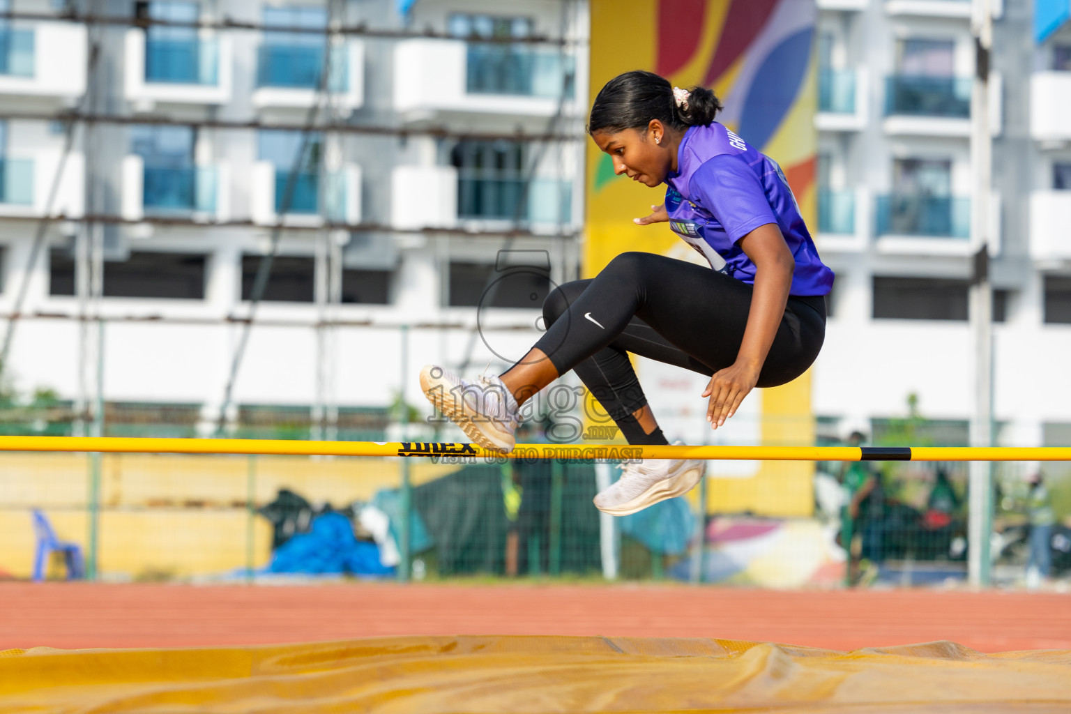 Day 4 of MWSC Interschool Athletics Championships 2024 held in Hulhumale Running Track, Hulhumale, Maldives on Tuesday, 12th November 2024. Photos by: Ismail Thoriq / Images.mv