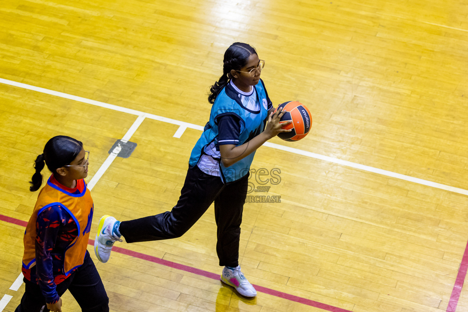 Day 9 of 25th Inter-School Netball Tournament was held in Social Center at Male', Maldives on Monday, 19th August 2024. Photos: Nausham Waheed / images.mv