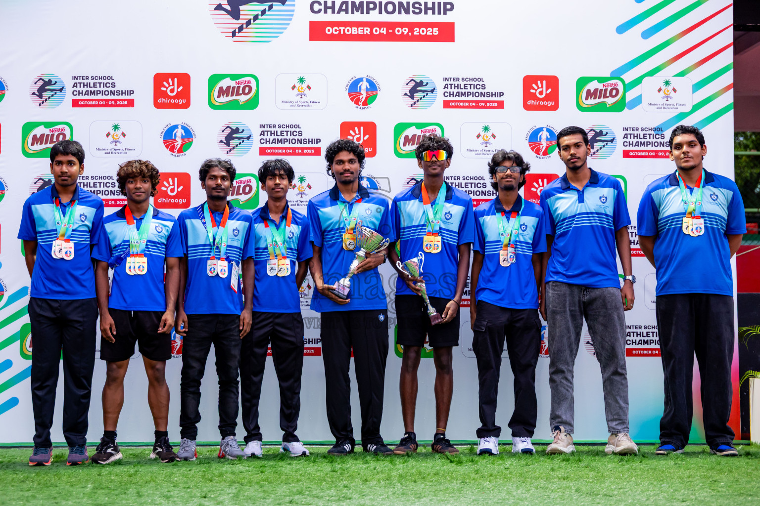 Day 6 of Inter-school Athletics Championship 2025 held in Ekuveni Synthetic Track, Male', Maldives on Sunday, 12th October 2025. Photos by: Nausham Waheed / Images.mv