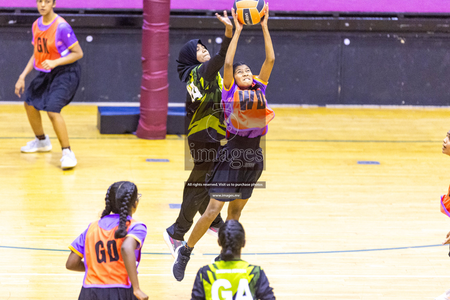 Day4 of 24th Interschool Netball Tournament 2023 was held in Social Center, Male', Maldives on 30th October 2023. Photos: Nausham Waheed / images.mv