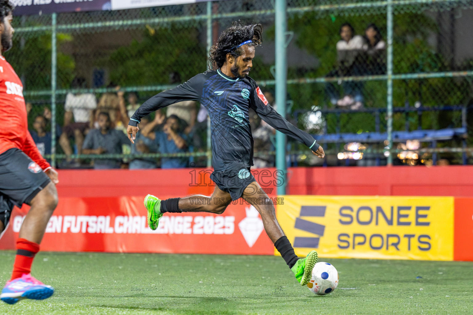 Sh Maroshi vs Sh Feydhoo in Day 11 of Golden Futsal Challenge 2025 was held on Wednesday, 15th January 2025, in Hulhumale', Maldives Photos: Mohamed Mahfooz Moosa / images.mv