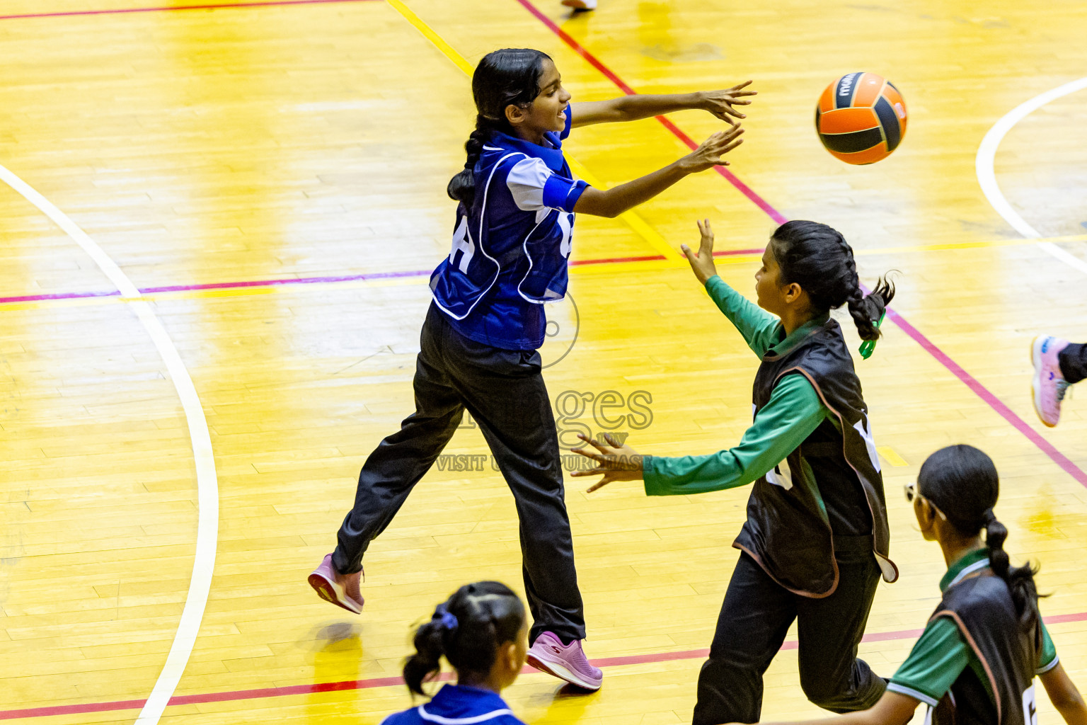 Day 3 of 25th Inter-School Netball Tournament was held in Social Center at Male', Maldives on Sunday, 11th August 2024. Photos: Nausham Waheed / images.mv