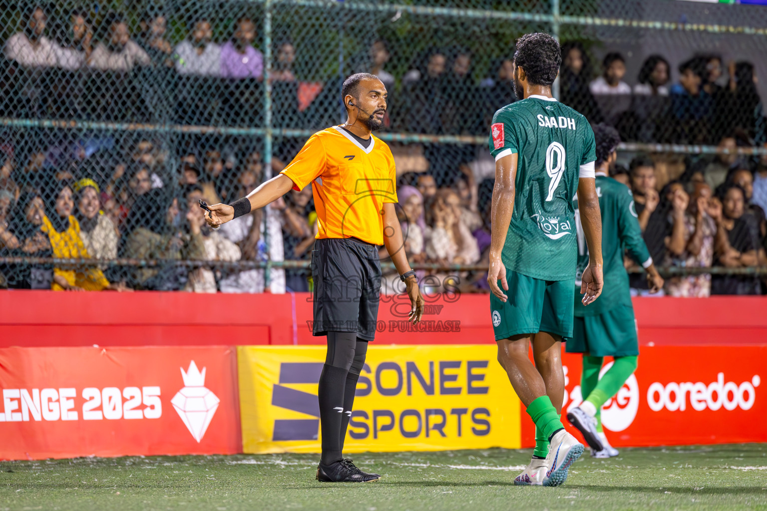 Dhandimagu vs GDh Vaadhoo in Zone Round on Day 28 of Golden Futsal Challenge 2025 was held on Saturday , 1st February 2025, in Hulhumale', Maldives. Photos: Ismail Thoriq / images.mv