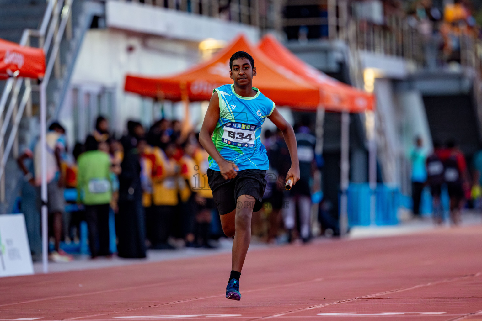 Day 4 of MWSC Interschool Athletics Championships 2024 held in Hulhumale Running Track, Hulhumale, Maldives on Tuesday, 12th November 2024. Photos by: Nausham Waheed / Images.mv