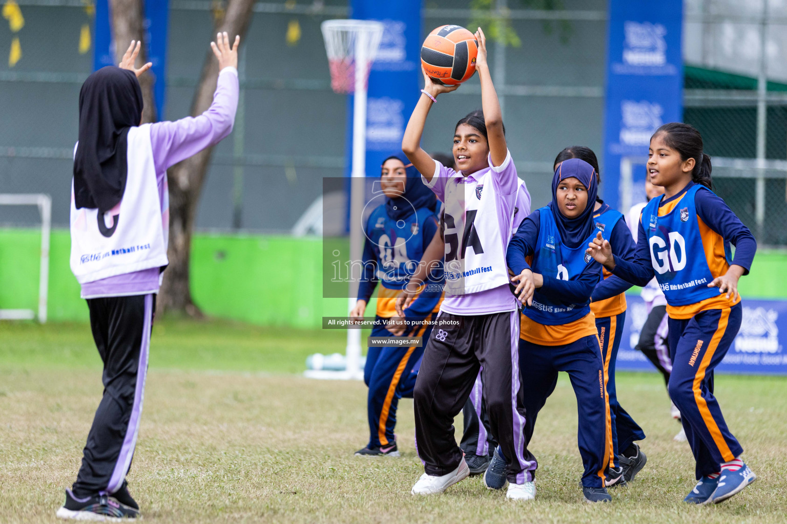 Day 2 of Nestle' Kids Netball Fiesta 2023 held in Henveyru Stadium, Male', Maldives on Thursday, 1st December 2023. Photos by Nausham Waheed / Images.mv