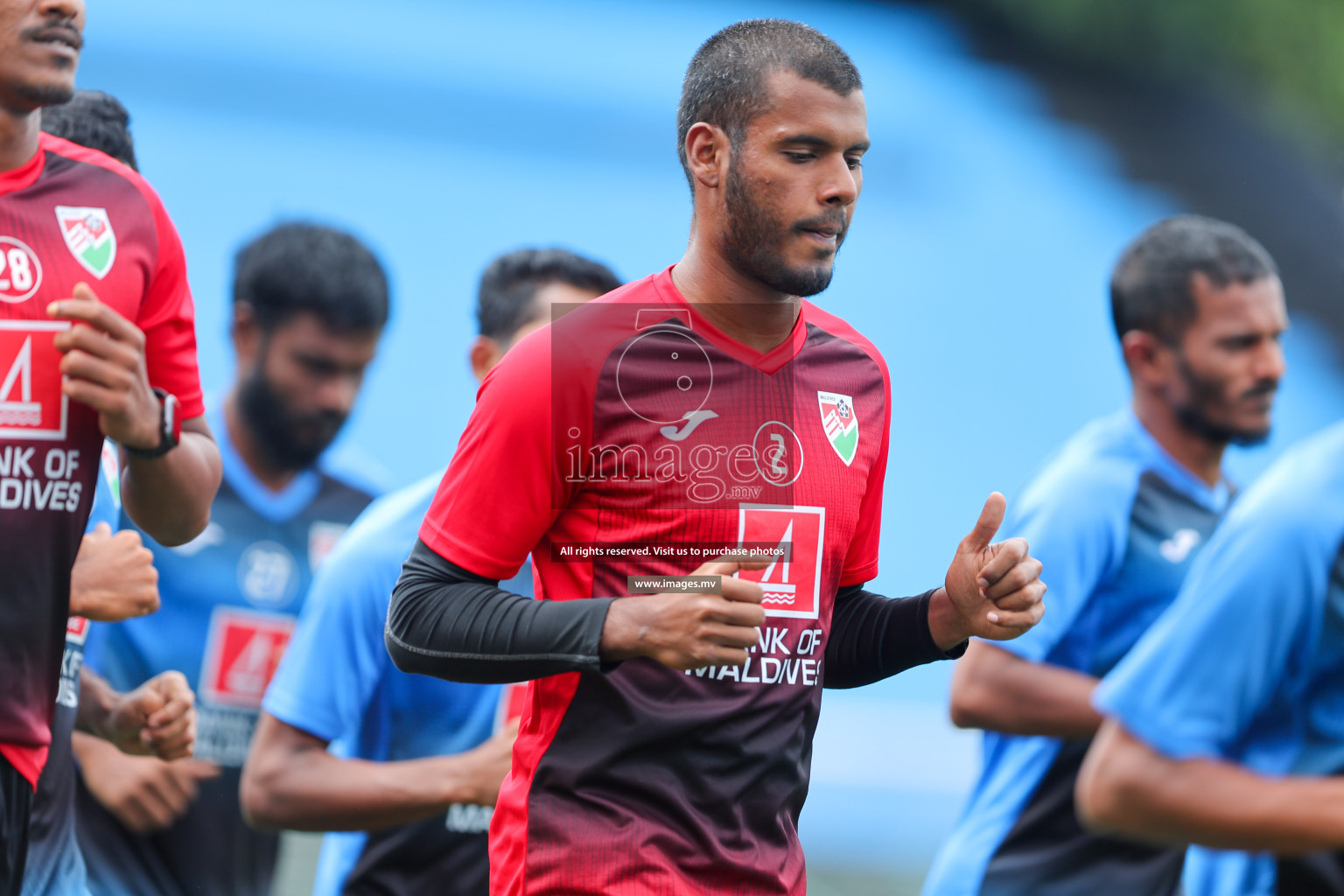 Maldives Practice Sessions on 26 June 2023 before their match in Bangabandhu SAFF Championship 2023 held in Bengaluru Football Ground