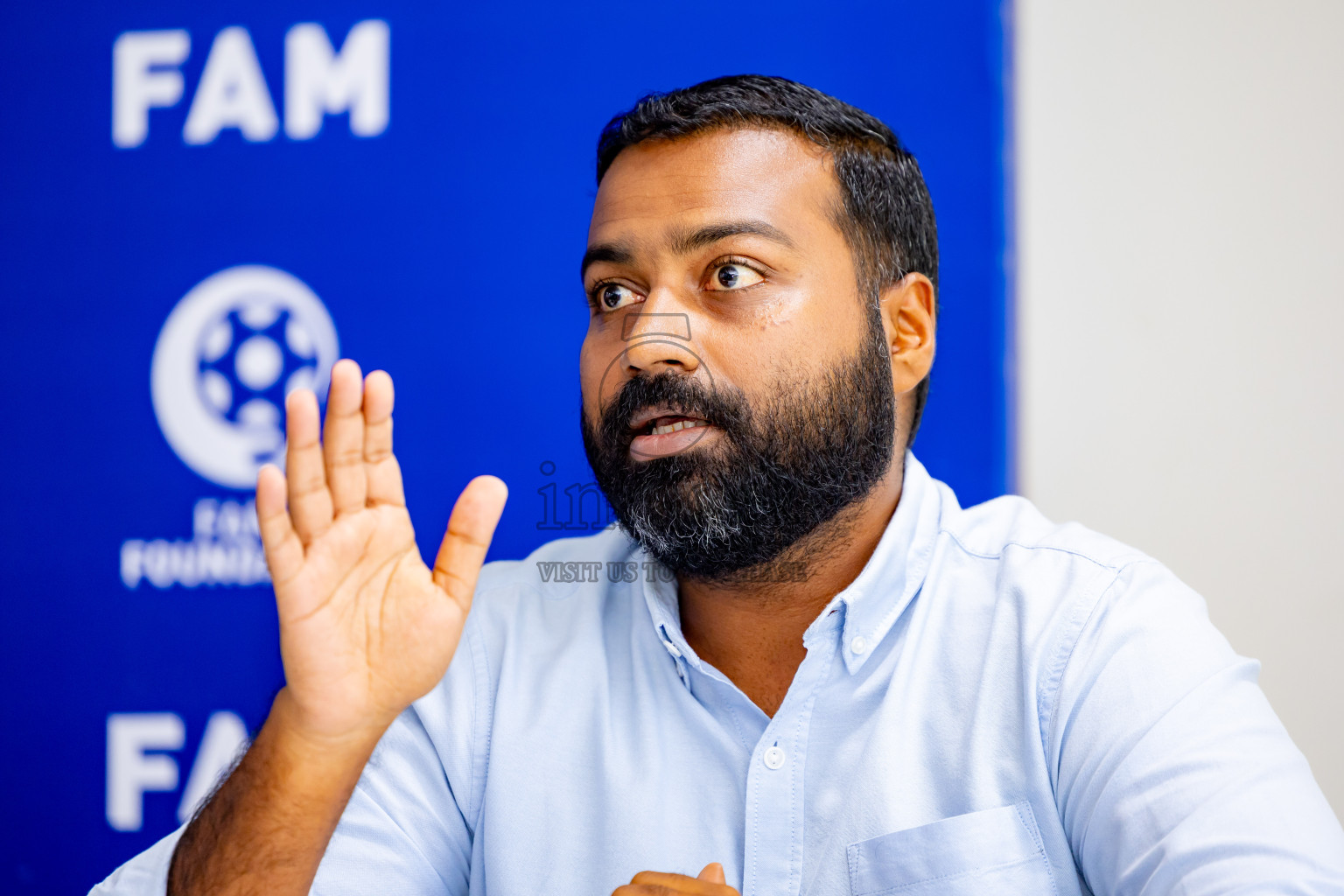 Press conference by FAM Normalization Committee was held at National Stadium in Male', Maldives on Sunday, 18th September 2024. Photos: Nausham Waheed / images.mv