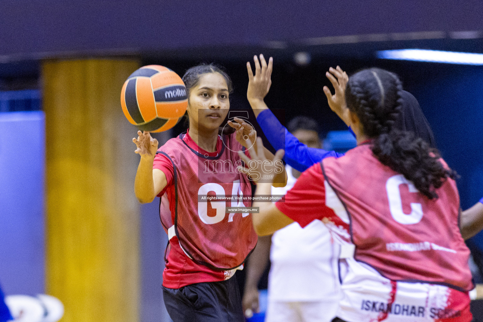 Day 8 of 24th Interschool Netball Tournament 2023 was held in Social Center, Male', Maldives on 3rd November 2023. Photos: Nausham Waheed / images.mv