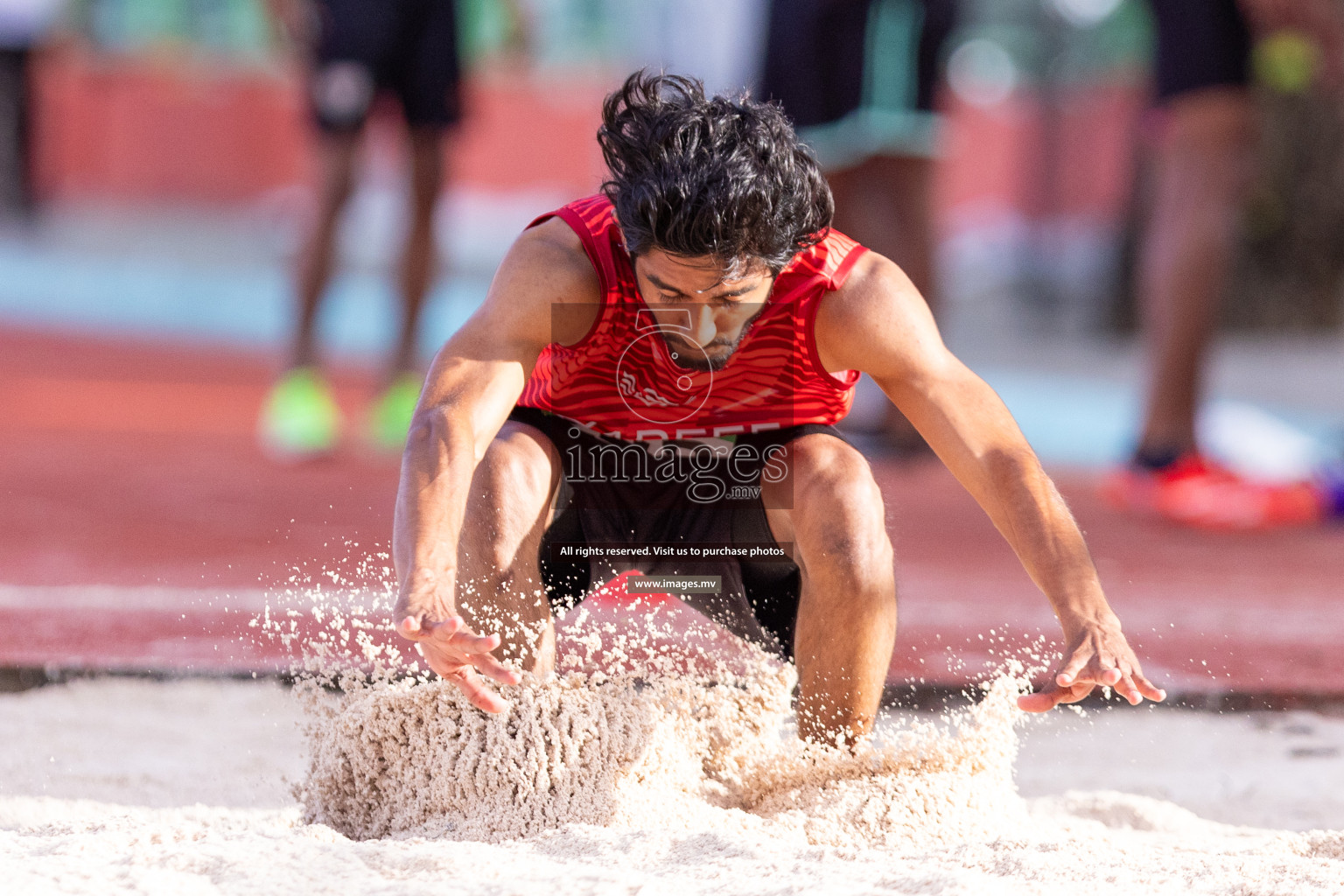 Day 2 of National Athletics Championship 2023 was held in Ekuveni Track at Male', Maldives on Saturday, 25th November 2023. Photos: Nausham Waheed / images.mv