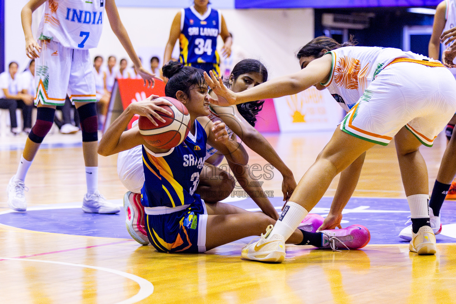 India vs SriLanka in Day 1 of Under 16 Woman's Asian Cup SABA Qualifiers 2025 was held in Social Center, Male', Maldives on 12th June 2025. Photos: Nausham Waheed / images.mv