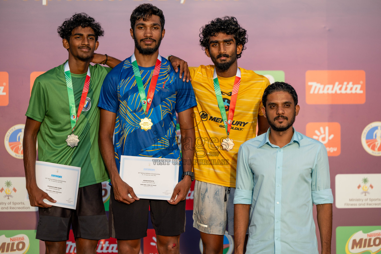 Day 3 of 33rd National Athletics Championship was held in Ekuveni Track at Male', Maldives on Saturday, 7th September 2024. Photos: Suaadh Abdul Sattar / images.mv