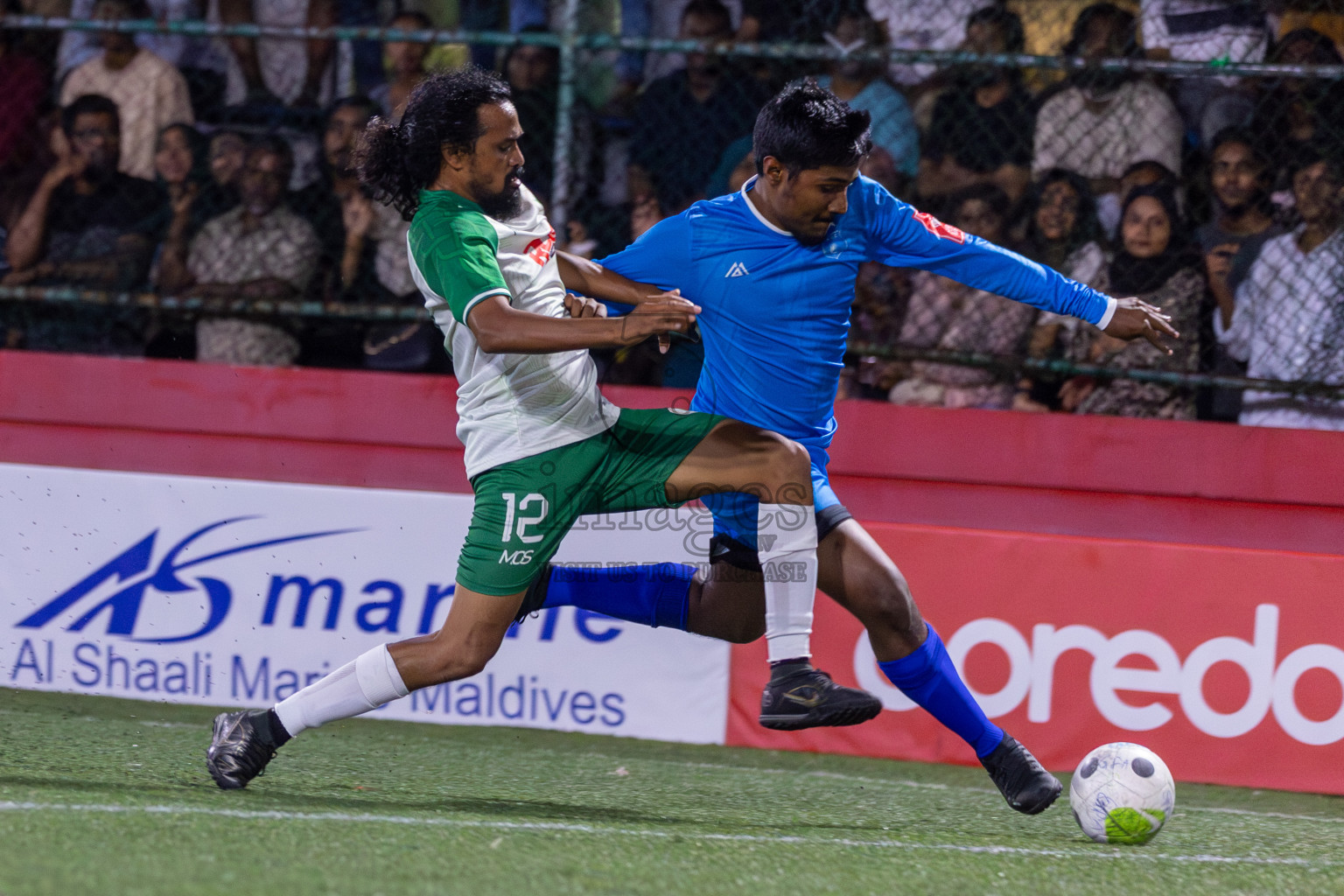 R Alifushi vs R Maduvvari in Day 8 of Golden Futsal Challenge 2024 was held on Monday, 22nd January 2024, in Hulhumale', Maldives Photos: Mohamed Mahfooz Moosa / images.mv