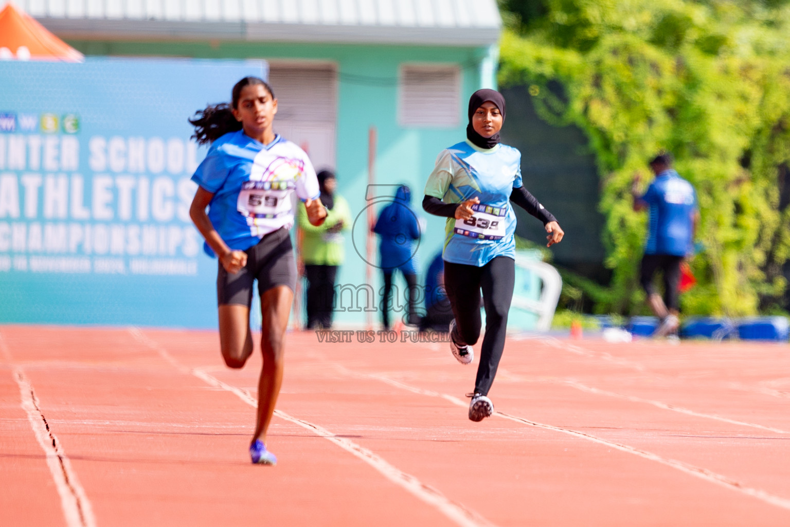 Day 3 of MWSC Interschool Athletics Championships 2024 held in Hulhumale Running Track, Hulhumale, Maldives on Monday, 11th November 2024. 
Photos by: Hassan Simah / Images.mv