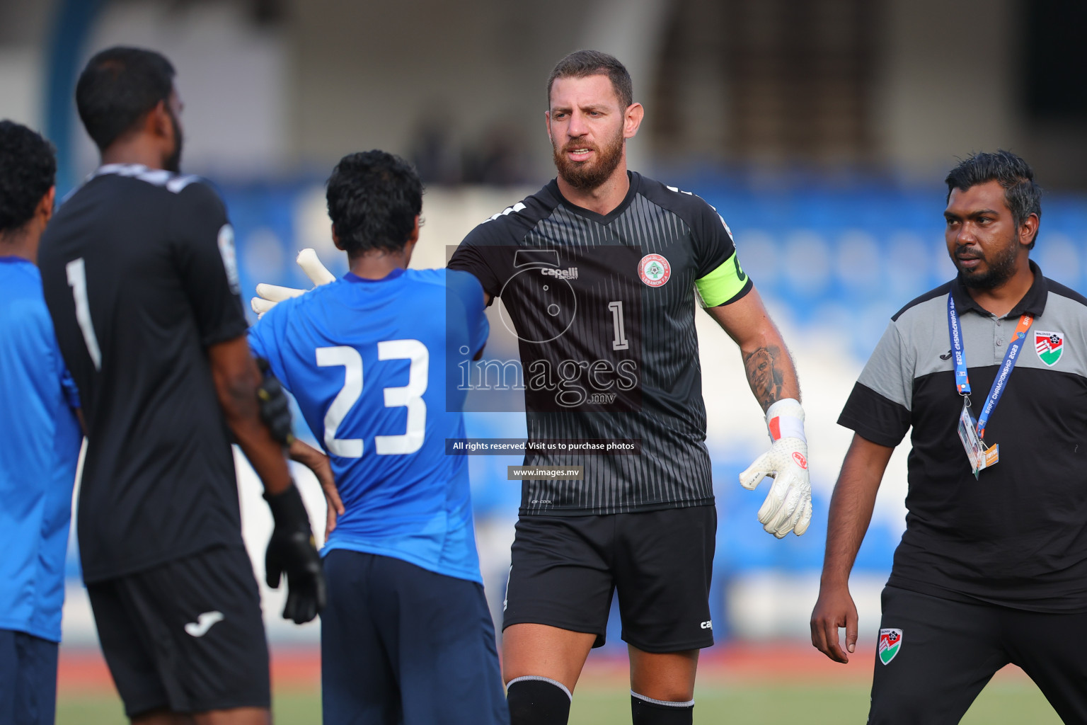 Lebanon vs Maldives in SAFF Championship 2023 held in Sree Kanteerava Stadium, Bengaluru, India, on Tuesday, 28th June 2023. Photos: Nausham Waheed, Hassan Simah / images.mv