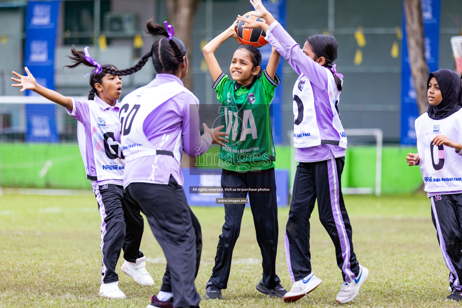 Day 1 of Nestle' Kids Netball Fiesta 2023 held in Henveyru Stadium, Male', Maldives on Thursday, 30th November 2023. Photos by Nausham Waheed / Images.mv