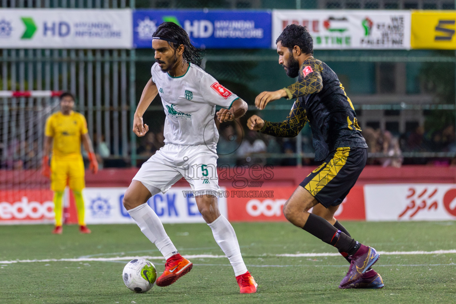 HA Muraidhoo vs HA Maarandhoo in Day 5 of Golden Futsal Challenge 2024 was held on Friday, 19th January 2024, in Hulhumale', Maldives Photos: Mohamed Mahfooz Moosa / images.mv