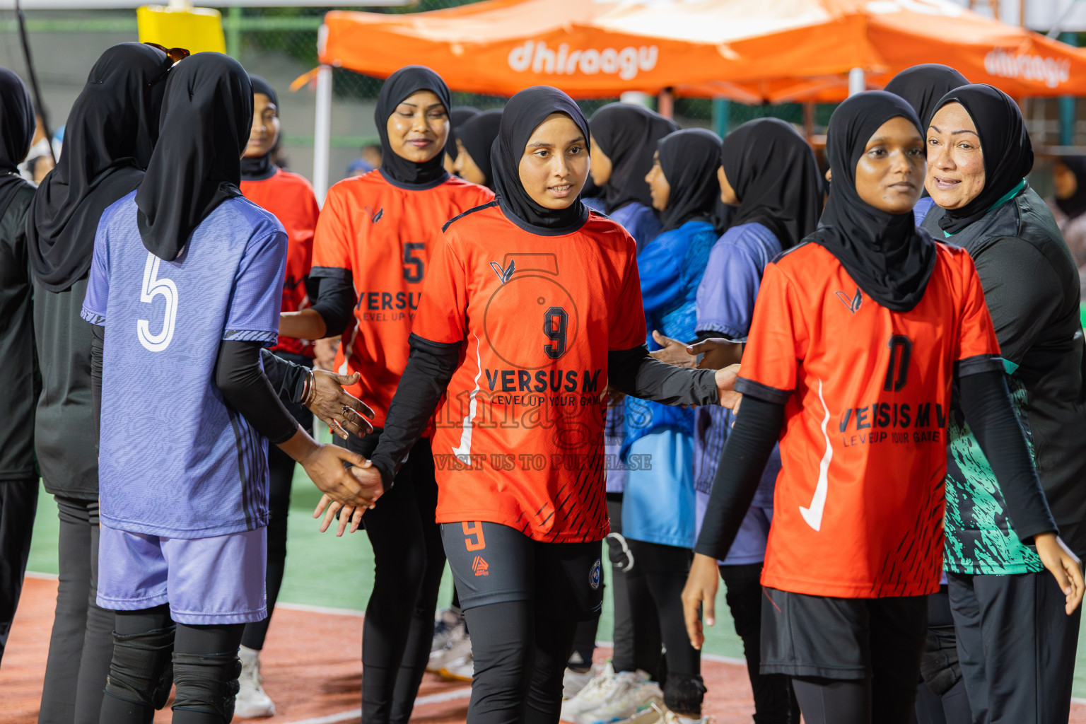 Villingili Z Jamiyya vs Club Volleyball in the Finals of Milo National Junior Volleyball Championship 2025 Woman's Division was held on Sunday, 30th November 2025 at Ekuveni Turf Court Male', Maldives. Photos: Areef Adam / images.mv