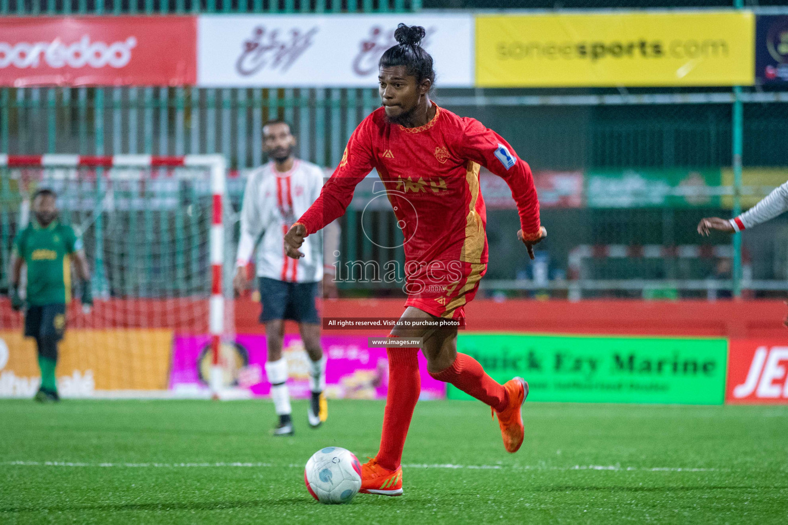 GA. Kondey vs GA. Kanduhulhudhoo in Day 2 of Golden Futsal Challenge 2023 on 06 February 2023 in Hulhumale, Male, Maldives