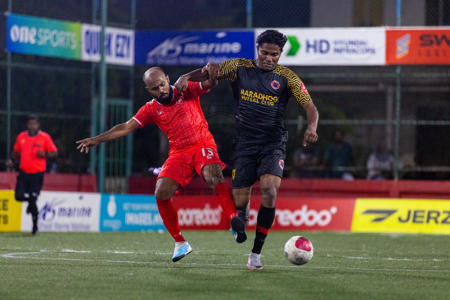 S Feydhoo vs S Maradhoo in Day 21 of Golden Futsal Challenge 2024 was held on Sunday , 4th February 2024 in Hulhumale', Maldives Photos: Nausham Waheed / images.mv