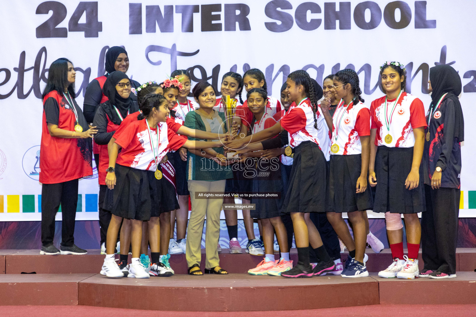 Final of 24th Interschool Netball Tournament 2023 was held in Social Center, Male', Maldives on 7th November 2023. Photos: Nausham Waheed / images.mv