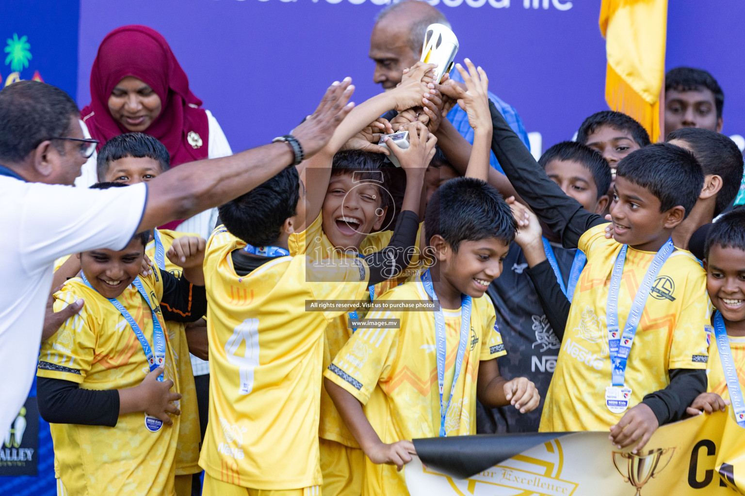 Day 4 of Nestle Kids Football Fiesta, held in Henveyru Football Stadium, Male', Maldives on Saturday, 14th October 2023 Photos: Nausham Waheed  / images.mv