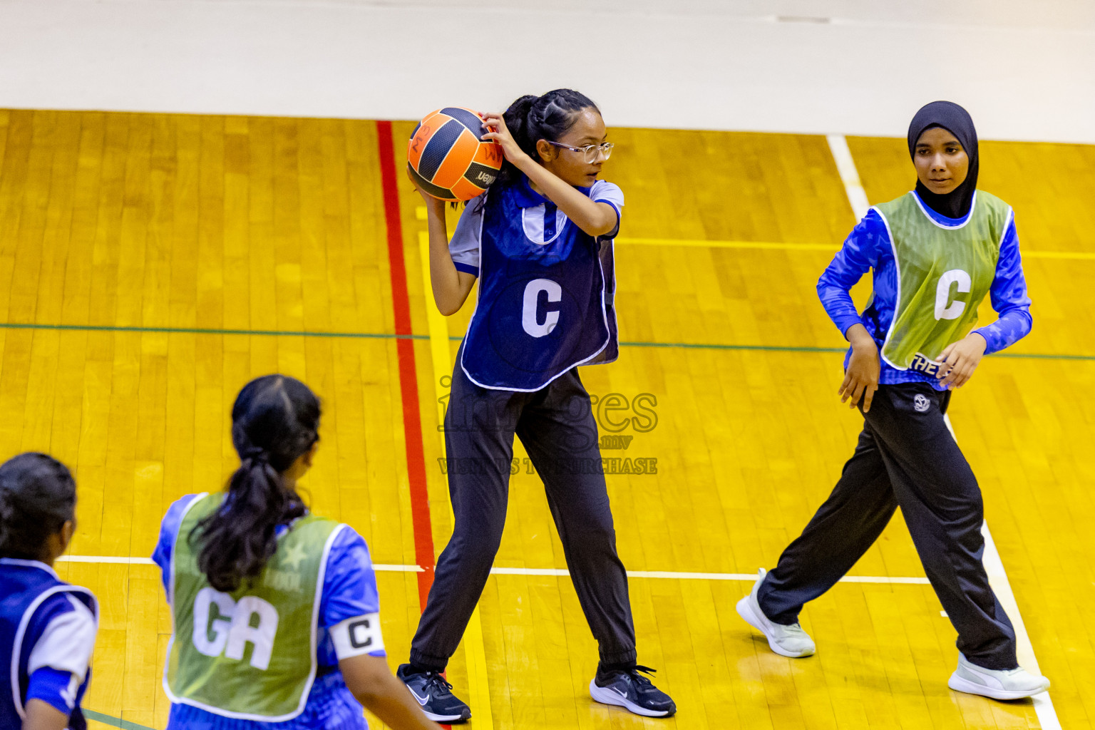 Day 6 of 25th Inter-School Netball Tournament was held in Social Center at Male', Maldives on Thursday, 15th August 2024. Photos: Nausham Waheed / images.mv