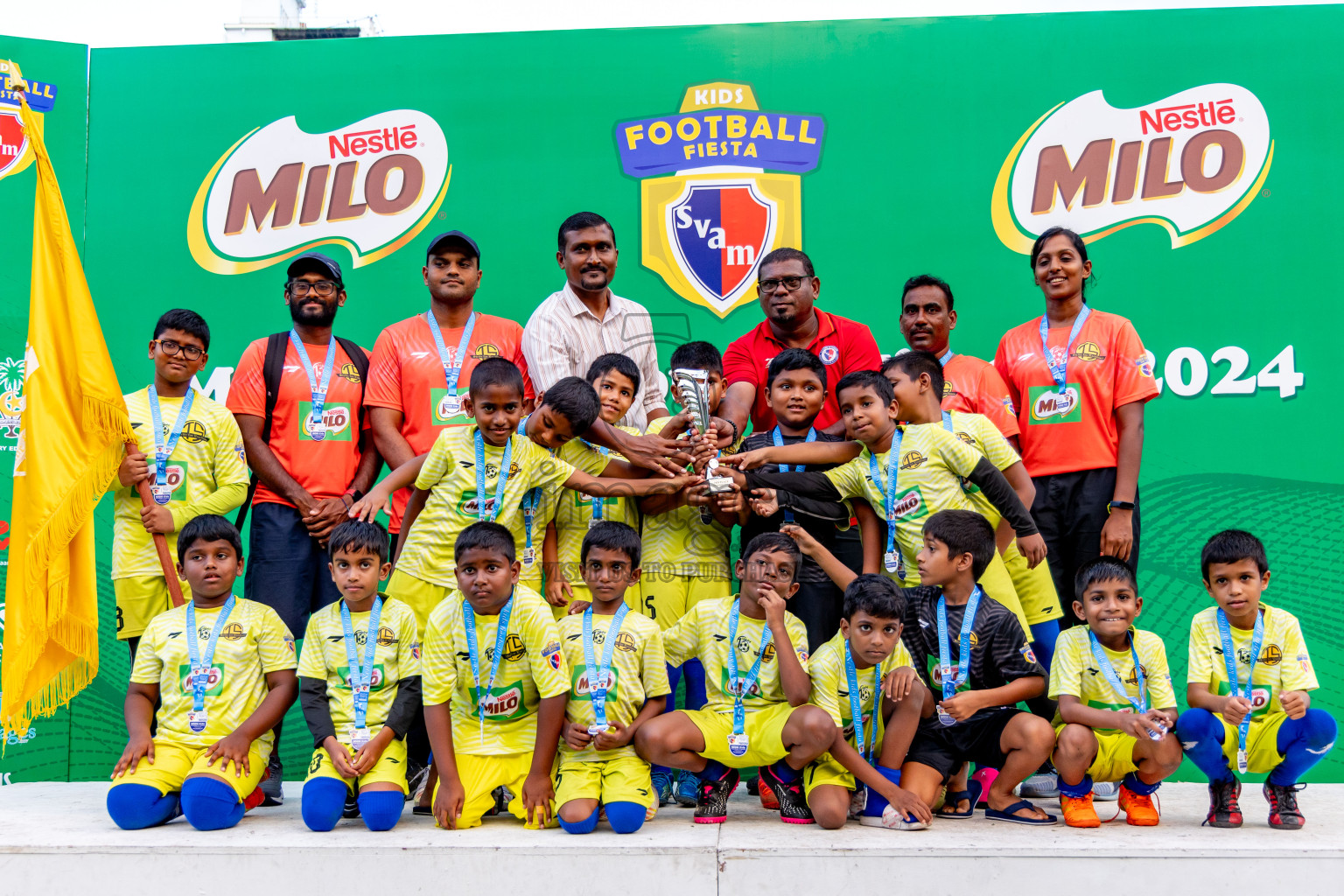 Day 2 of MILO Kids Football Fiesta was held at National Stadium in Male', Maldives on Saturday, 24th February 2024.