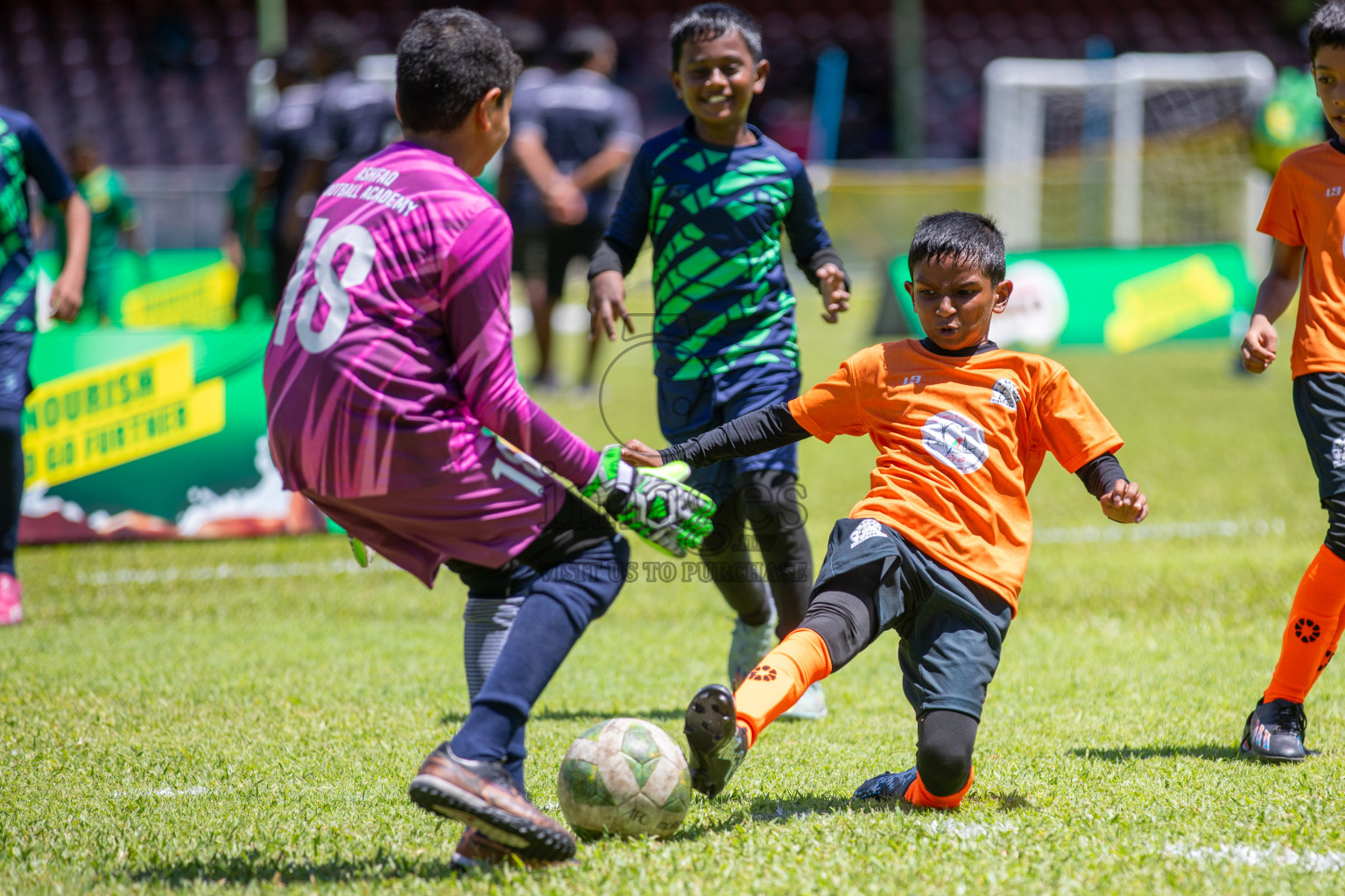 Day 1 of Under 10 MILO Academy Championship 2024 was held at National Stadium in Male', Maldives on Friday, 26th April 2024. Photos: Mohamed Mahfooz Moosa / images.mv