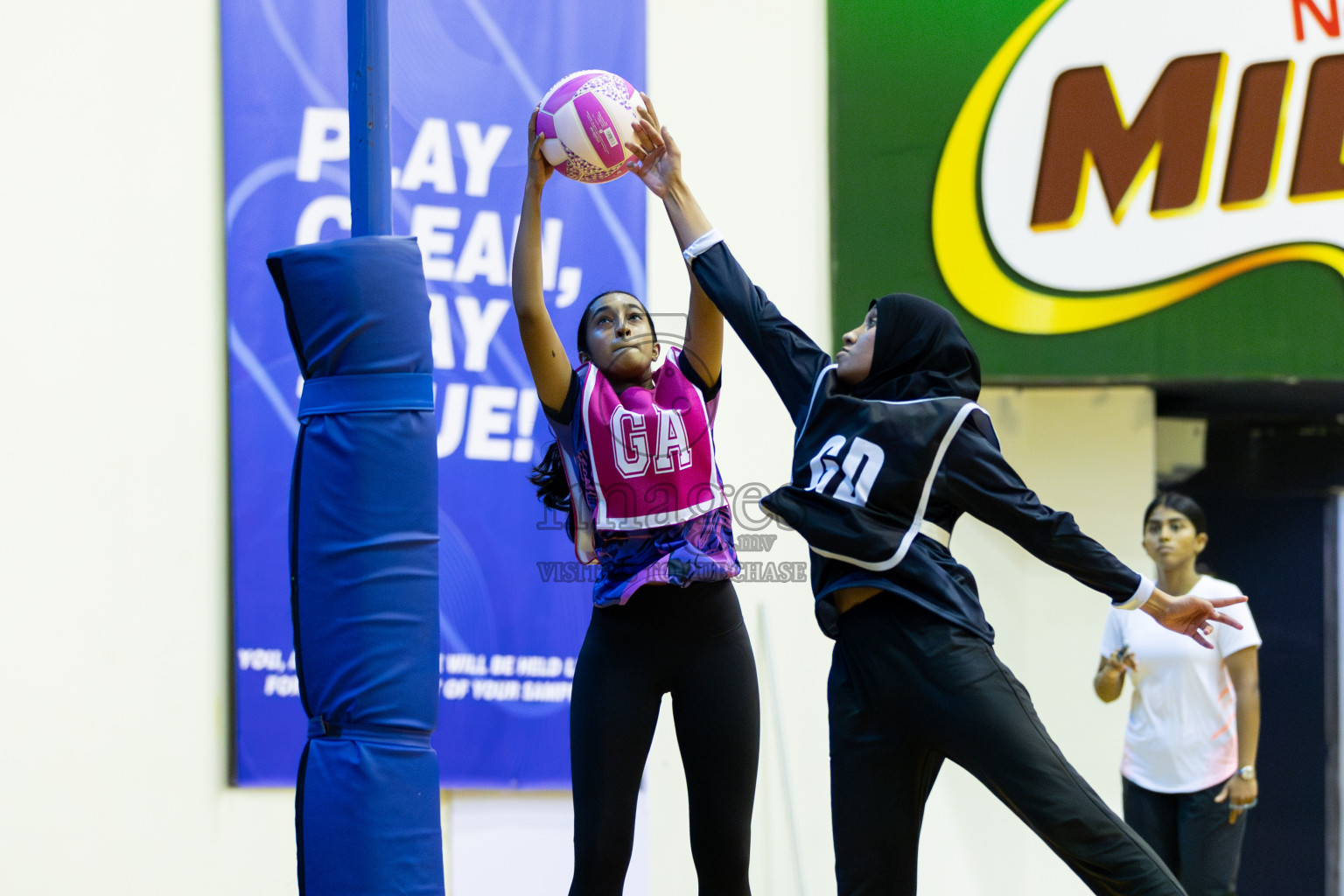 N Sports Academy  B vs AIS Netball Academy in Day 1 of 3rd Junior Championship - Netball association of Maldives, held at Social Center on 19th January 2025 . Photos by Shuu Abdul Sattar