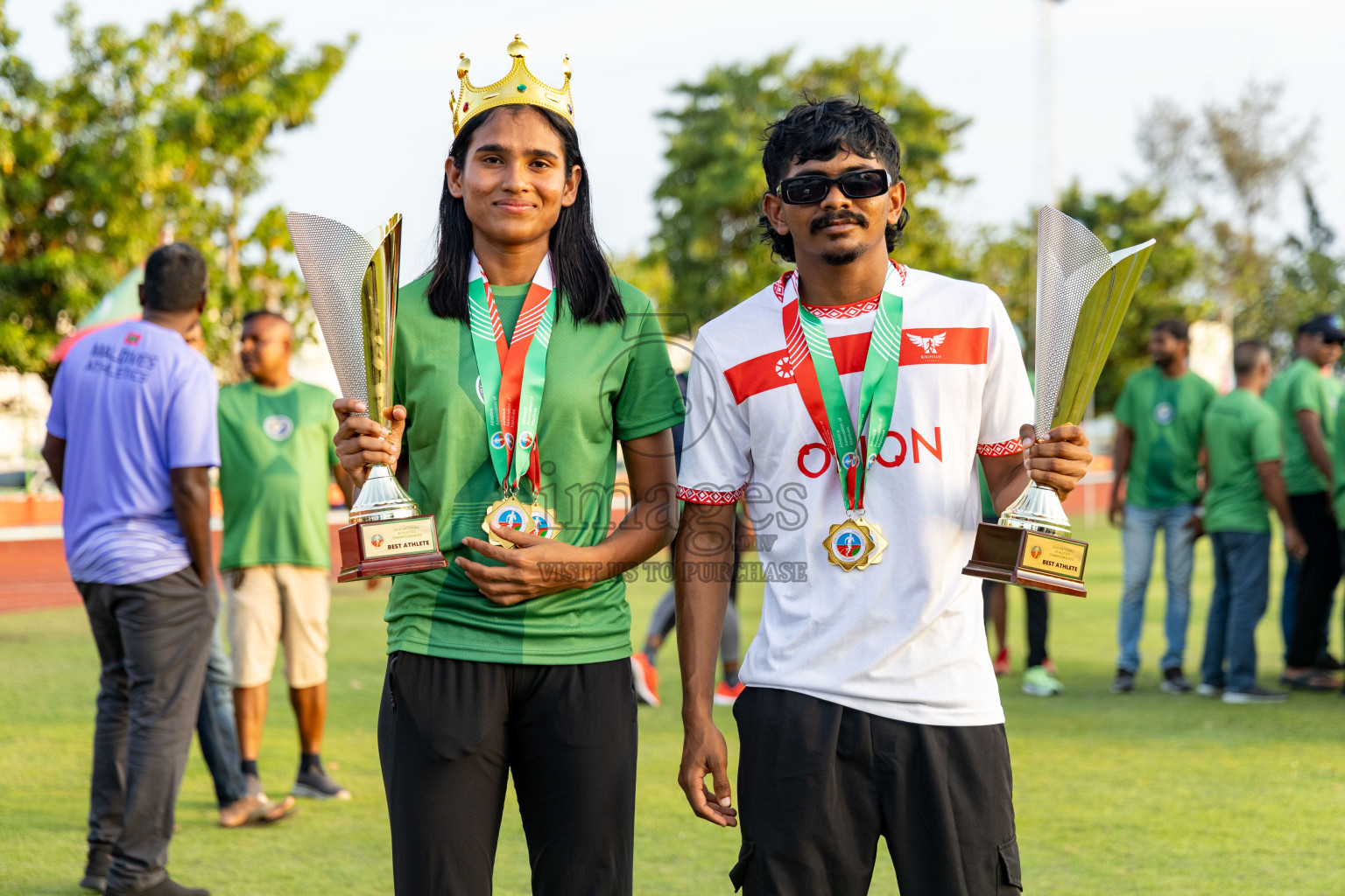 Day 3 of 33rd National Athletics Championship was held in Ekuveni Track at Male', Maldives on Saturday, 7th September 2024. Photos: Hassan Simah / images.mv