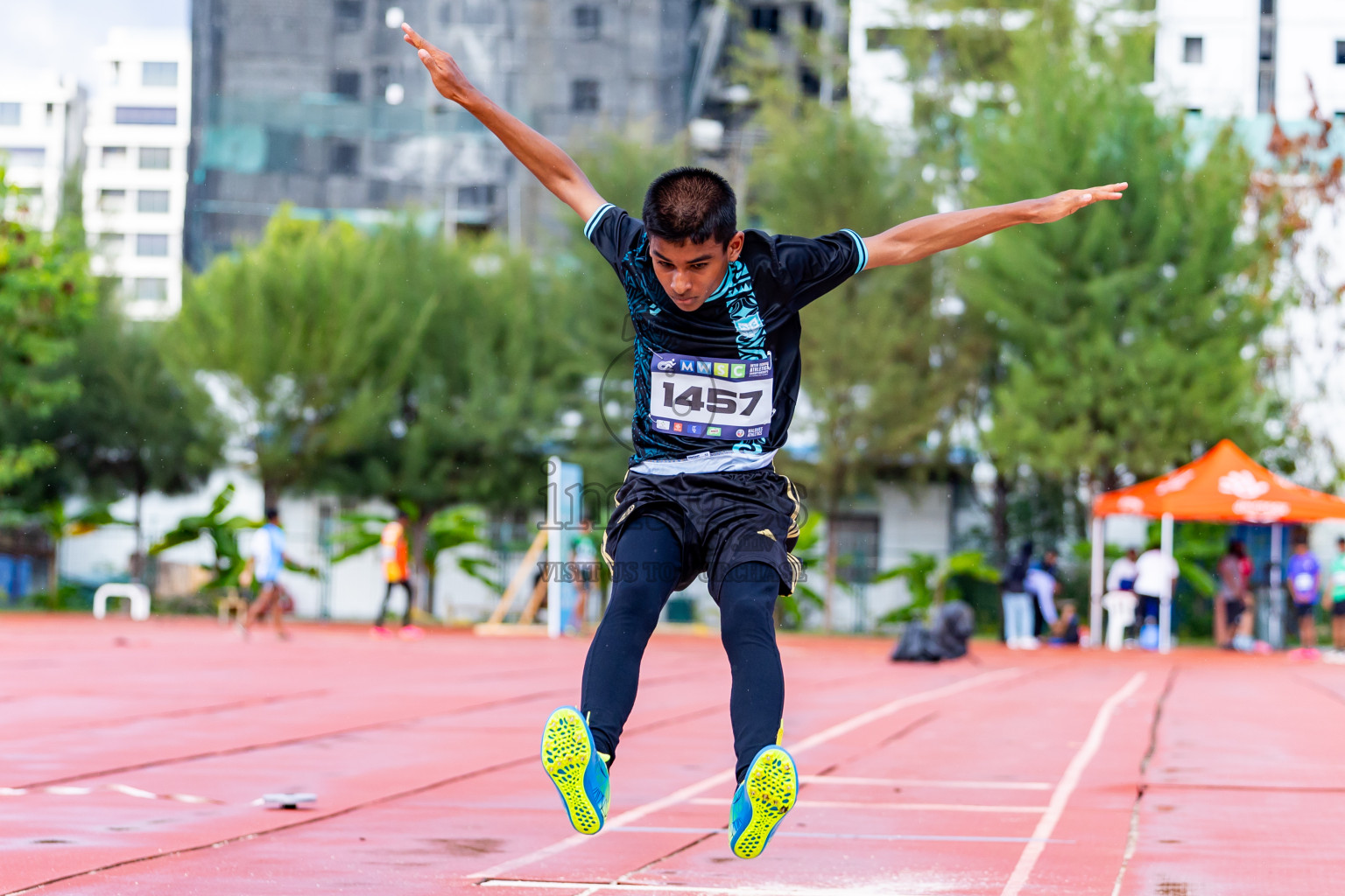 Day 3 of MWSC Interschool Athletics Championships 2024 held in Hulhumale Running Track, Hulhumale, Maldives on Monday, 11th November 2024. Photos by:  Nausham Waheed / Images.mv