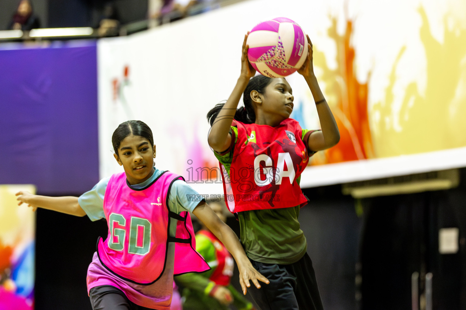 Fionti SC vs Netkids A  in Day 6 of 3rd Netball Junior Championship, held at Social Center on Friday 24th January 2025 . Photos: Shuu Abdul Sattar / images.mv