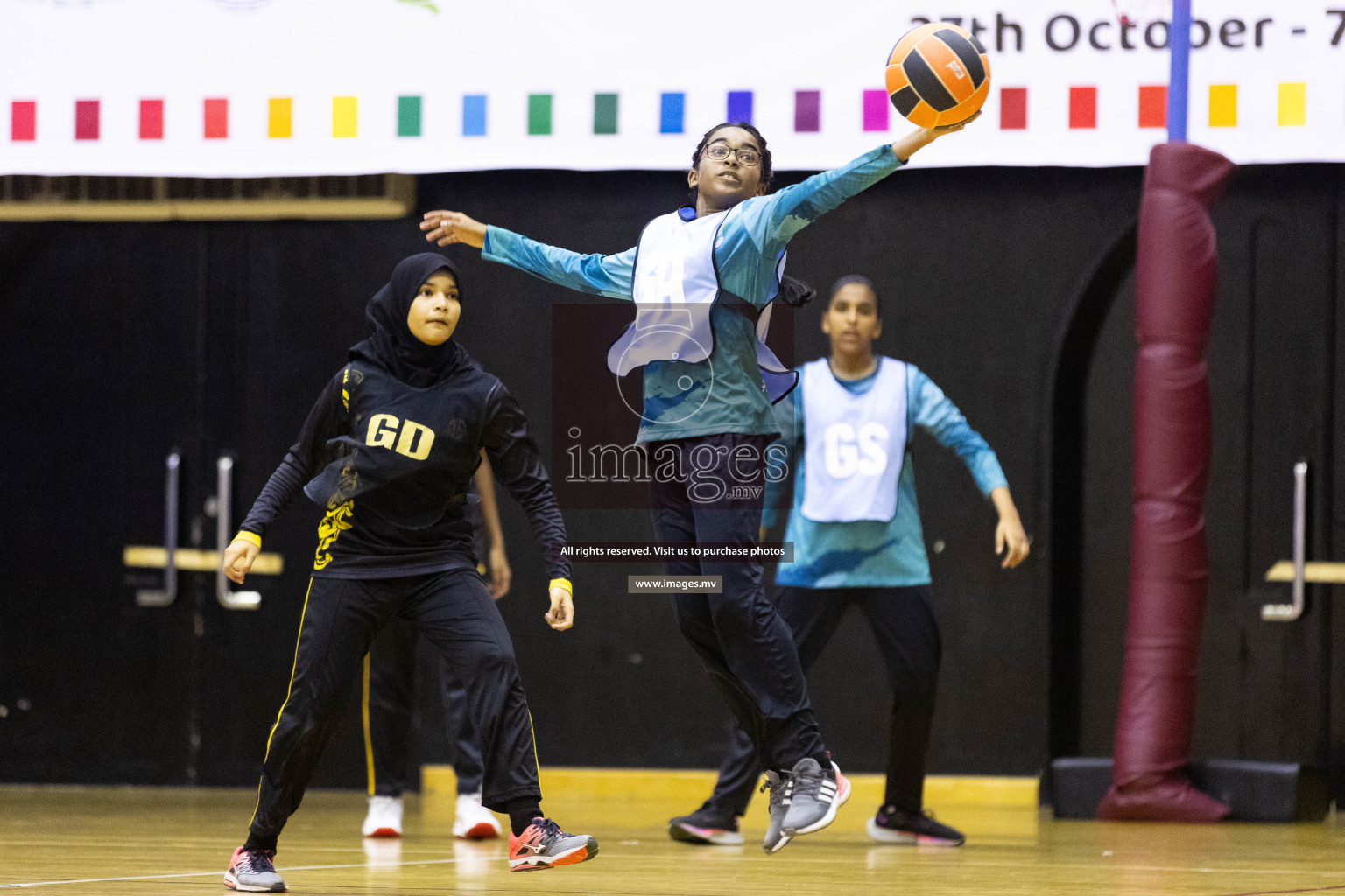 Day 10 of 24th Interschool Netball Tournament 2023 was held in Social Center, Male', Maldives on 5th November 2023. Photos: Nausham Waheed / images.mv