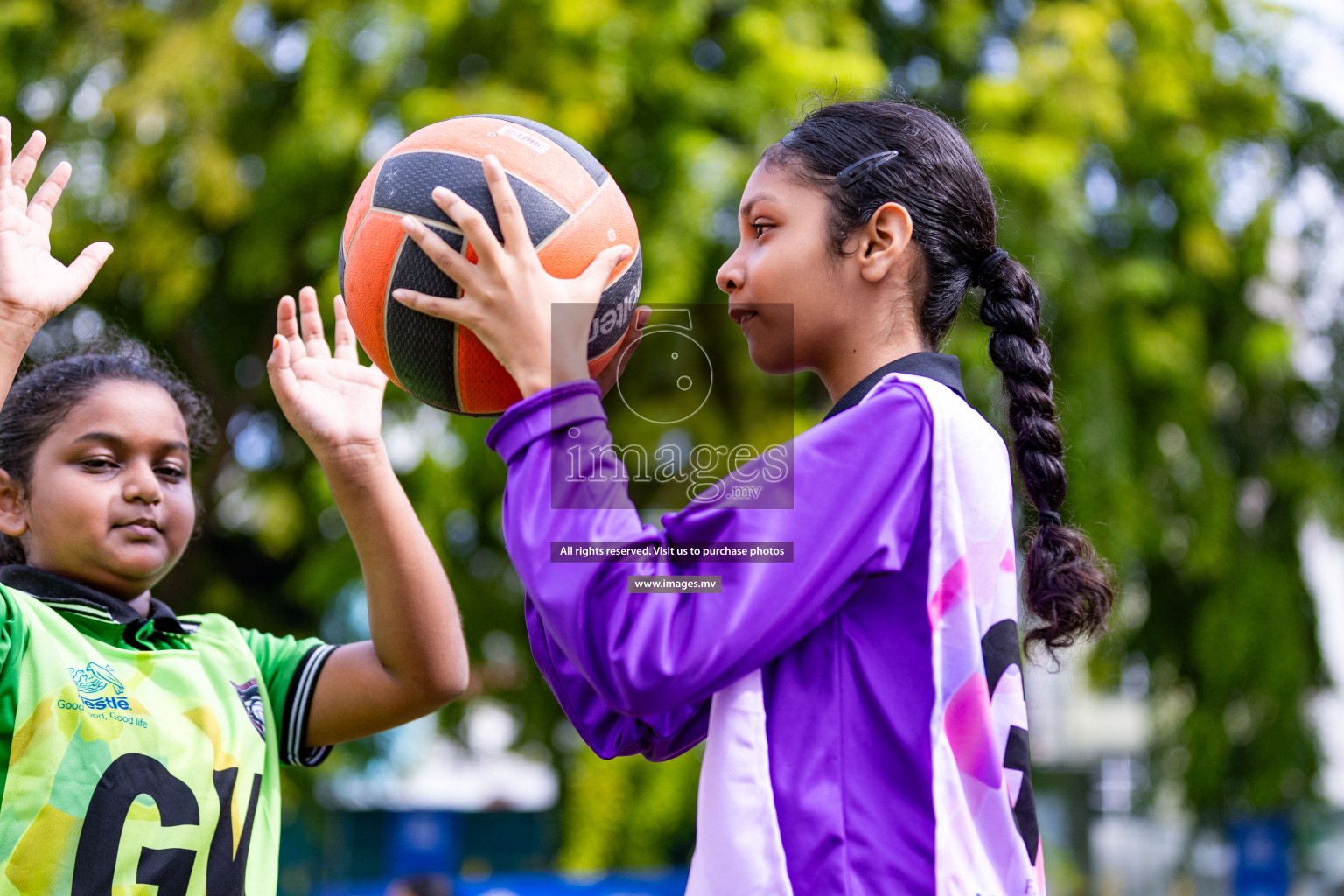 Day 1 of Nestle' Kids Netball Fiesta 2023 held in Henveyru Stadium, Male', Maldives on Thursday, 30th November 2023. Photos by Nausham Waheed / Images.mv