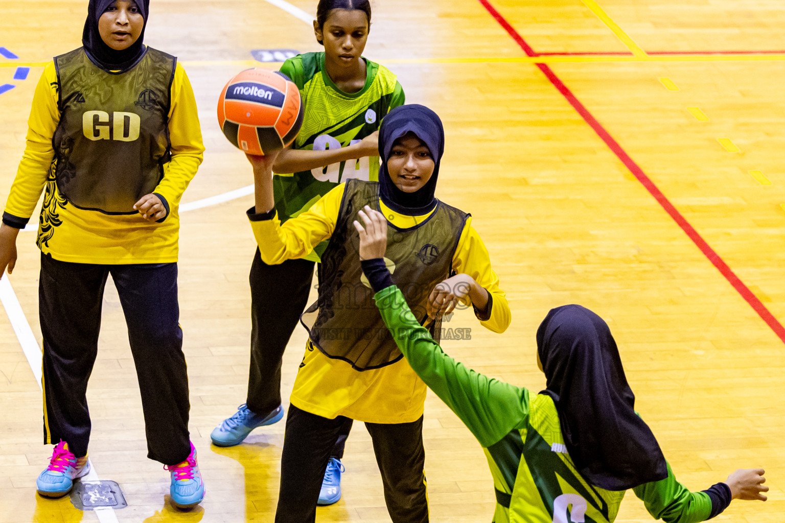 Day 13 of 25th Inter-School Netball Tournament was held in Social Center at Male', Maldives on Saturday, 24th August 2024. Photos: Nausham Waheed / images.mv