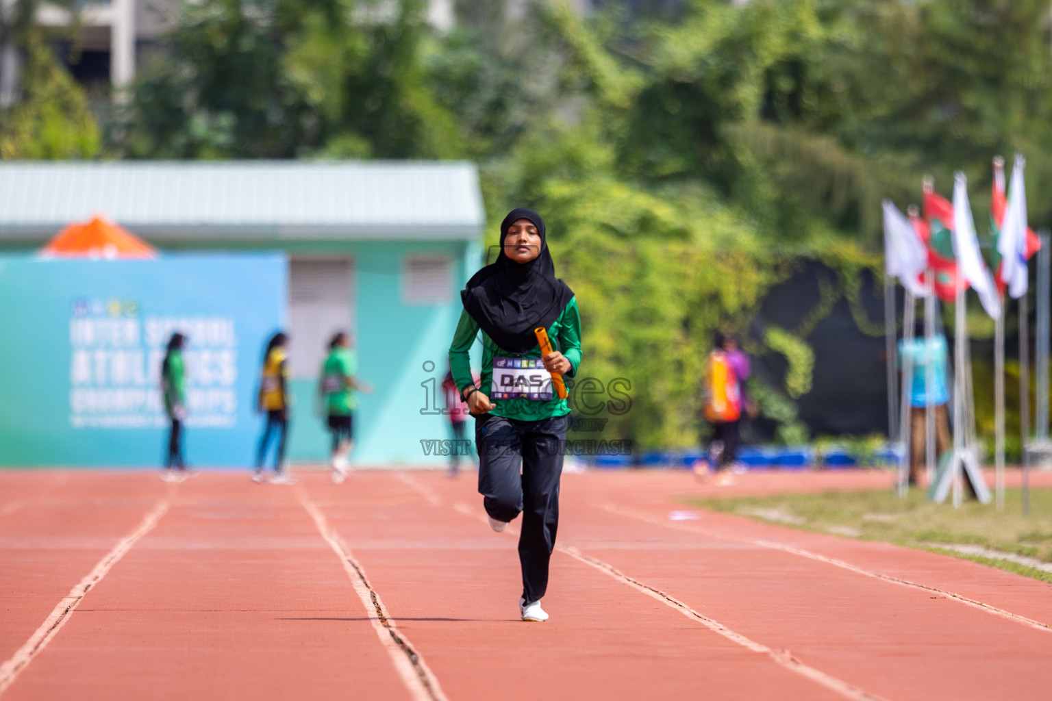 Day 5 of MWSC Interschool Athletics Championships 2024 held in Hulhumale Running Track, Hulhumale, Maldives on Wednesday, 13th November 2024. Photos by: Raif Yoosuf / Images.mv