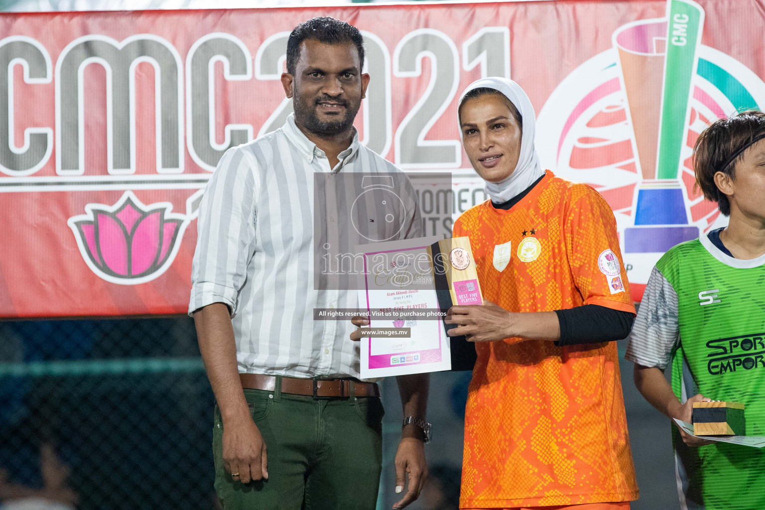 Ports Limited vs WAMCO - in the Finals 18/30 Women's Futsal Fiesta 2021 held in Hulhumale, Maldives on 18 December 2021. Photos by Nausham Waheed & Shuu Abdul Sattar