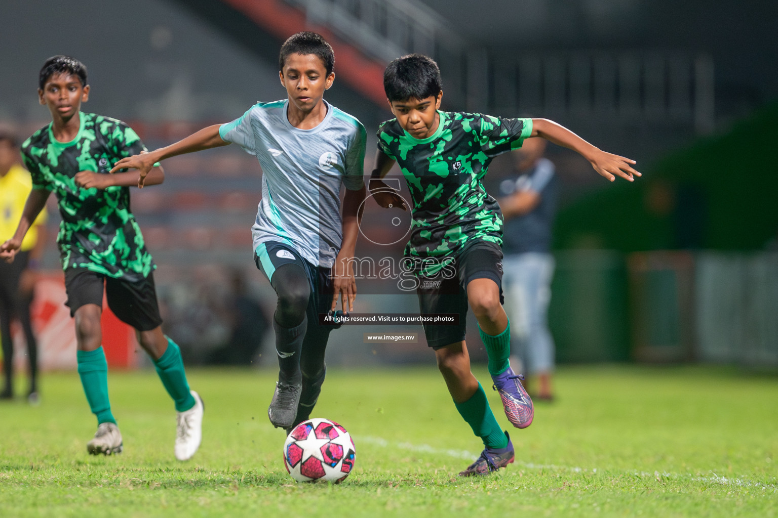 Kalaafaanu School vs Ahmadhiyya International School in the Final of FAM U13 Inter School Football Tournament 2022/23 was held in National Football Stadium on Sunday, 11th June 2023.  Photos: Mohamed Mahfooz Moosa / images.mv