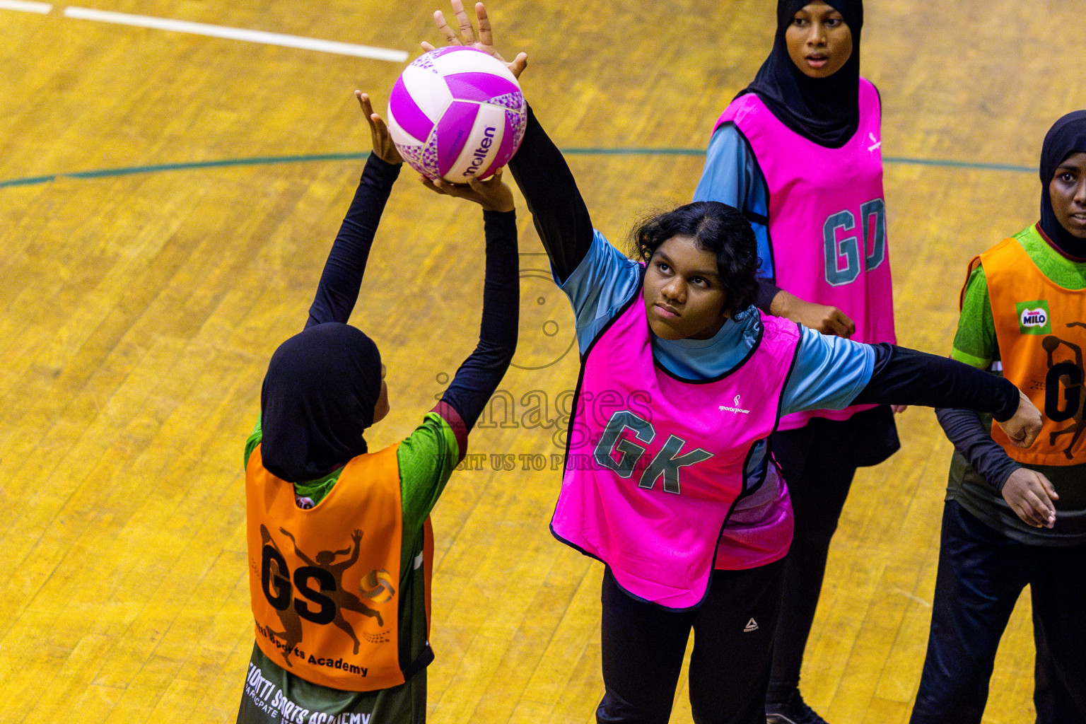 Fiontti A Team vs Young Netters A in Day 2 of 3rd Junior Championship - Netball association of Maldives, held at Social Center on Monday 20th January 2025 . Photos by Nausham Waheed