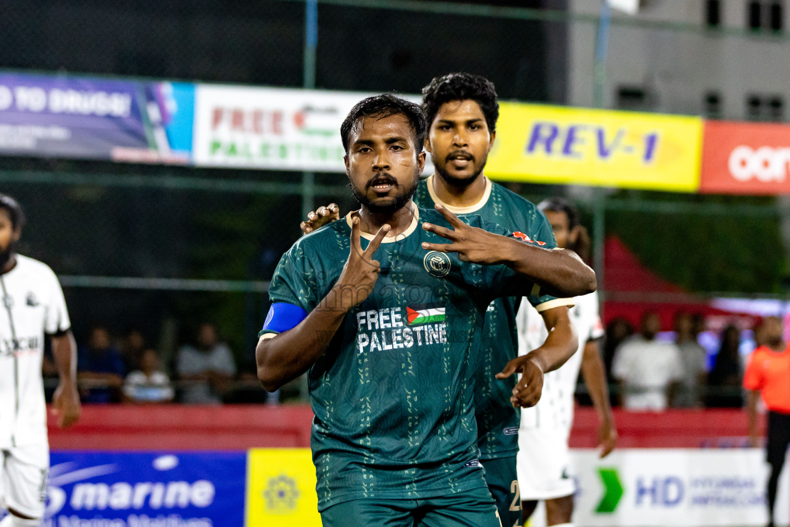 HDh.Nolhivaranfaru VS HDh.Neykurendhoo in Day 6 of Golden Futsal Challenge 2024 was held on Saturday, 20th January 2024, in Hulhumale', Maldives 
Photos: Hassan Simah / images.mv