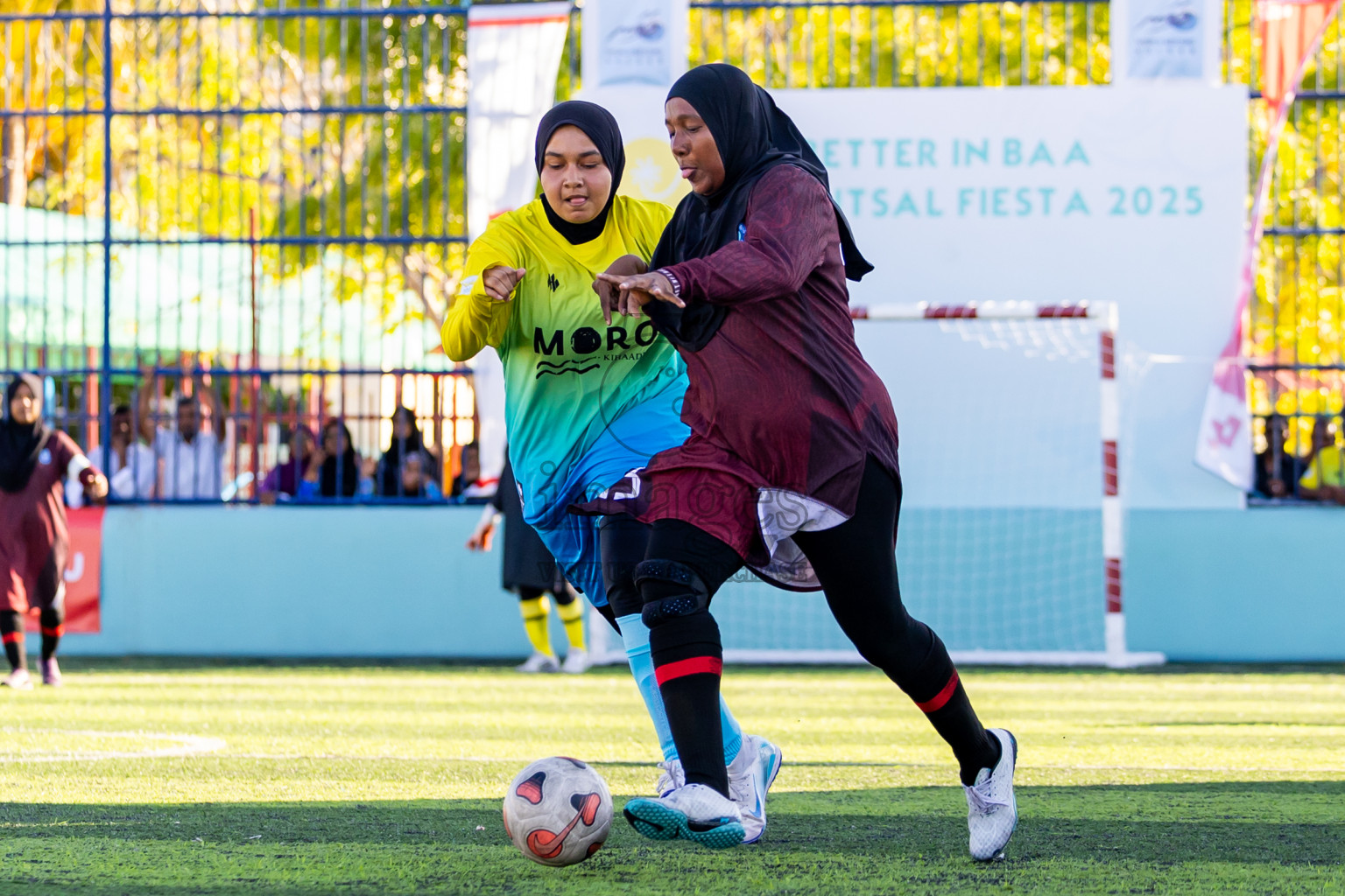 Kihaadhoo vs Hithaadhoo in Day 3 of Better in Baa Futsal Fiesta 2025 Woman's division held in B. Eydhafushi, Maldives on Friday, 7th November 2025. Photos: Nausham Waheed / images.mv