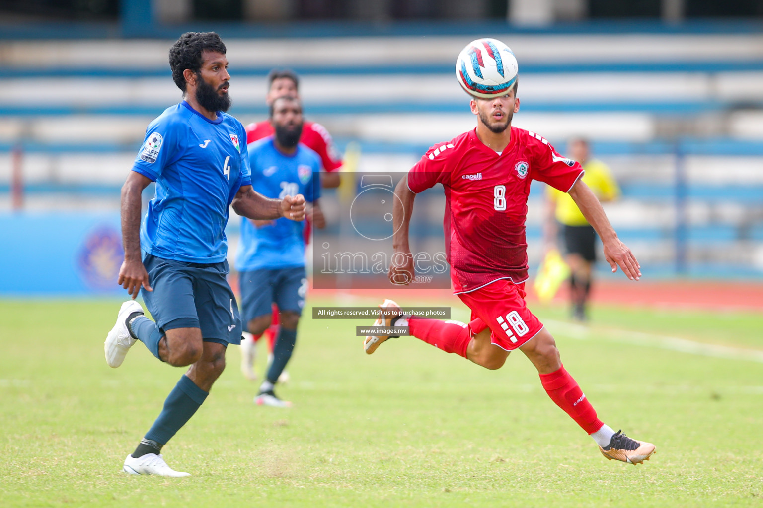 Lebanon vs Maldives in SAFF Championship 2023 held in Sree Kanteerava Stadium, Bengaluru, India, on Tuesday, 28th June 2023. Photos: Nausham Waheed, Hassan Simah / images.mv