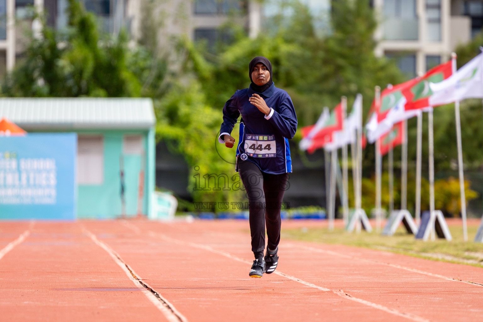 Day 2 of MWSC Interschool Athletics Championships 2024 held in Hulhumale Running Track, Hulhumale, Maldives on Sunday, 10th November 2024. 
Photos by:  Hassan Simah / Images.mv