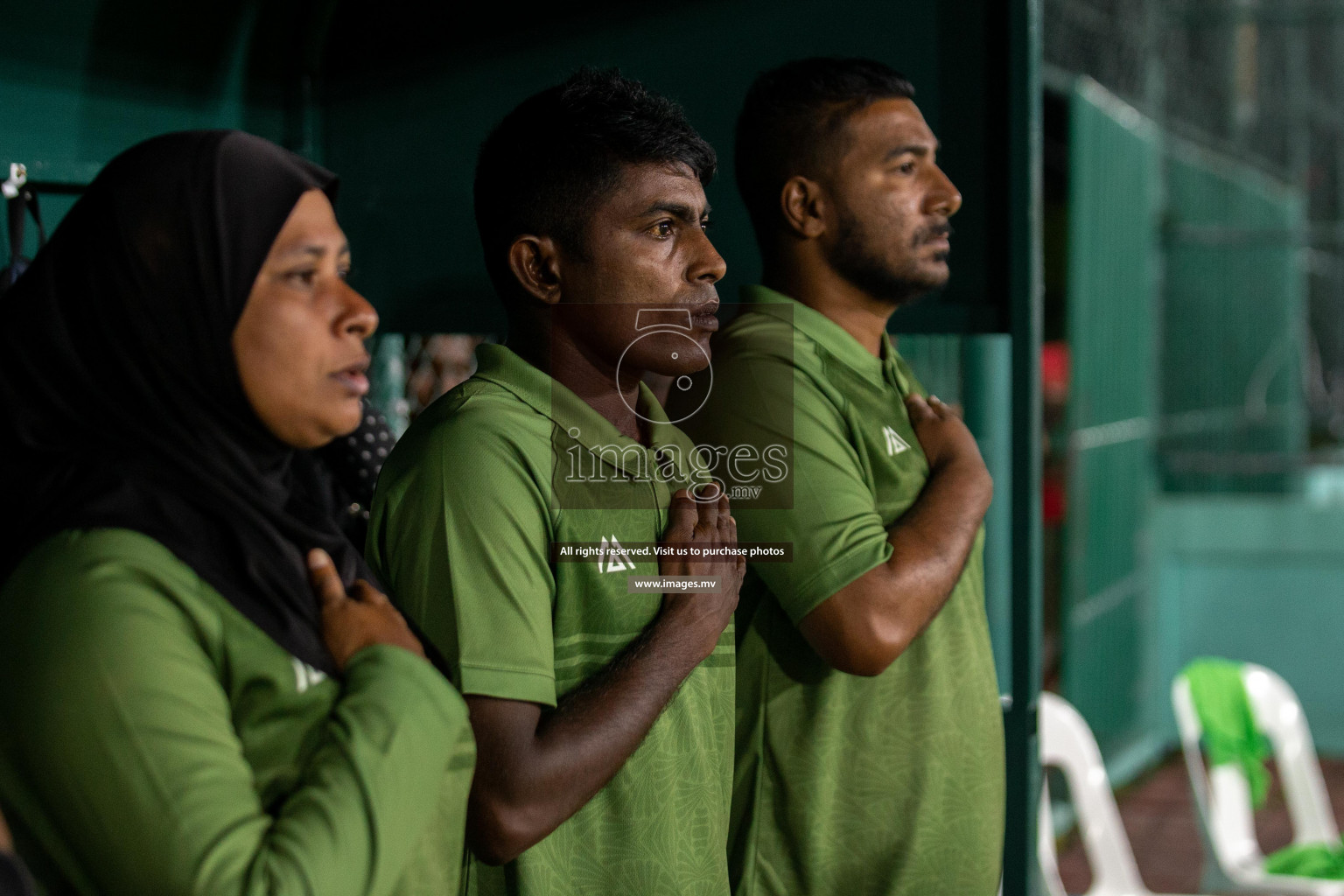 Club WAMCO vs DSC in the Semi Finals of 18/30 Women's Futsal Fiesta 2021 held in Hulhumale, Maldives on 14th December 2021. Photos: Shu Abdul Sattar / images.mv