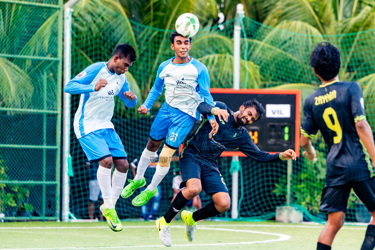 Lily Beach vs Vilamendhoo in Day 6 of Resort League 2025 (Ari Zone) was held on Wednesday, 25th June 2025 in Conrad Maldives Rangali Island, Alif Dhaalu Atoll, Maldives. Photos: Nausham Waheed / images.mv