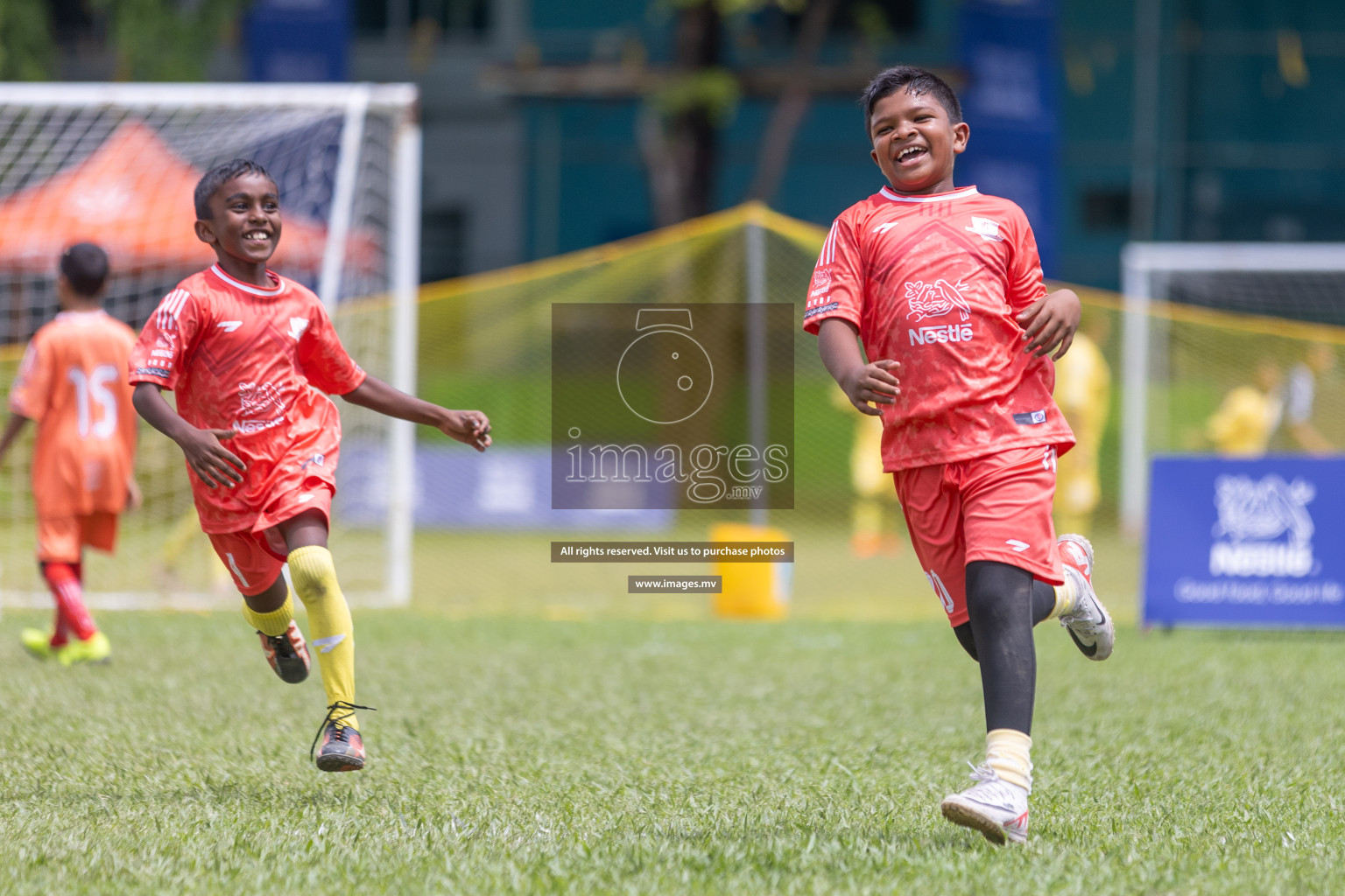 Day 2 of Nestle kids football fiesta, held in Henveyru Football Stadium, Male', Maldives on Thursday, 12th October 2023 Photos: Shuu Abdul Sattar / mages.mv