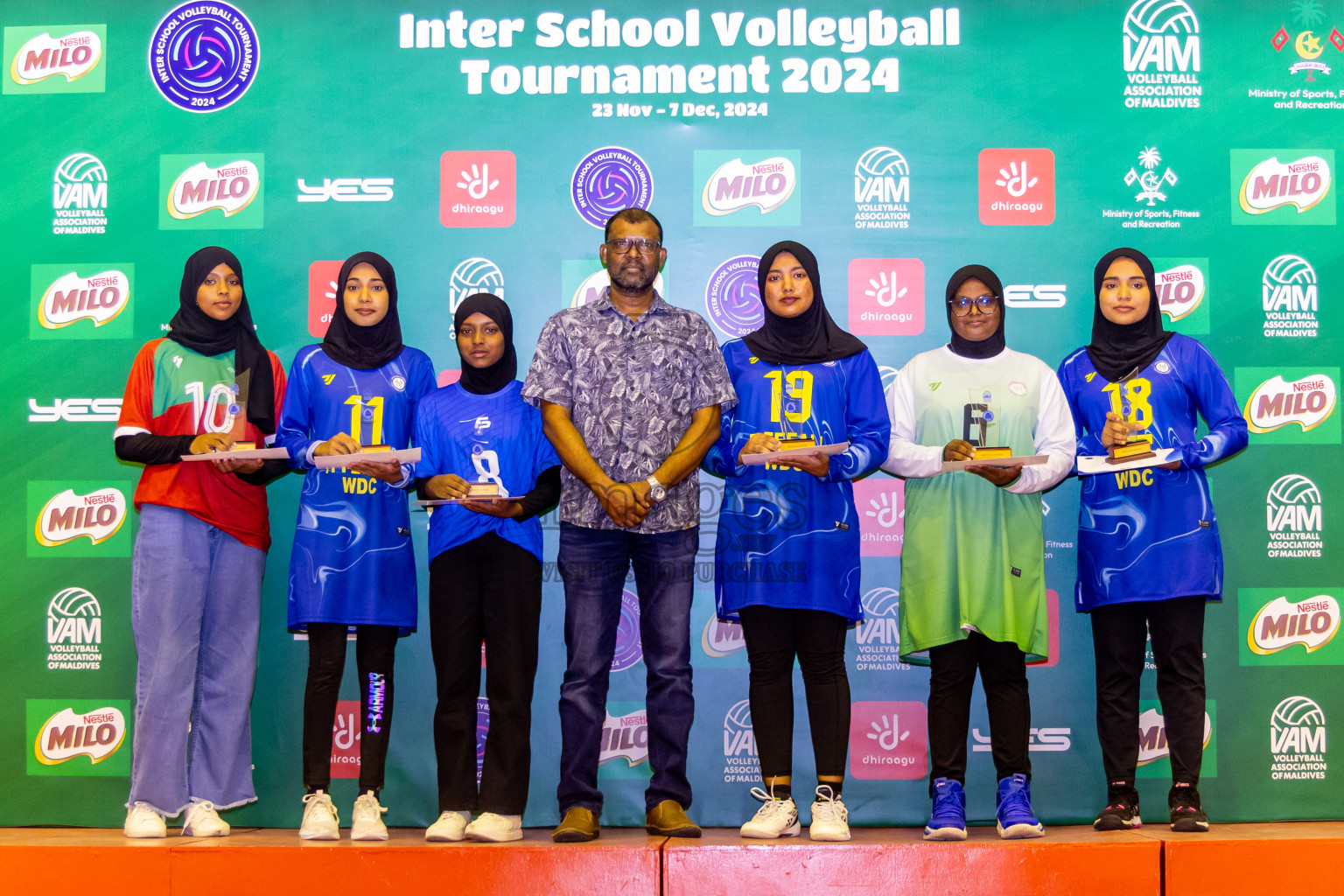 Finals of Interschool Volleyball Tournament 2024 was held in Social Center at Male', Maldives on Friday, 6th December 2024. Photos: Nausham Waheed / images.mv