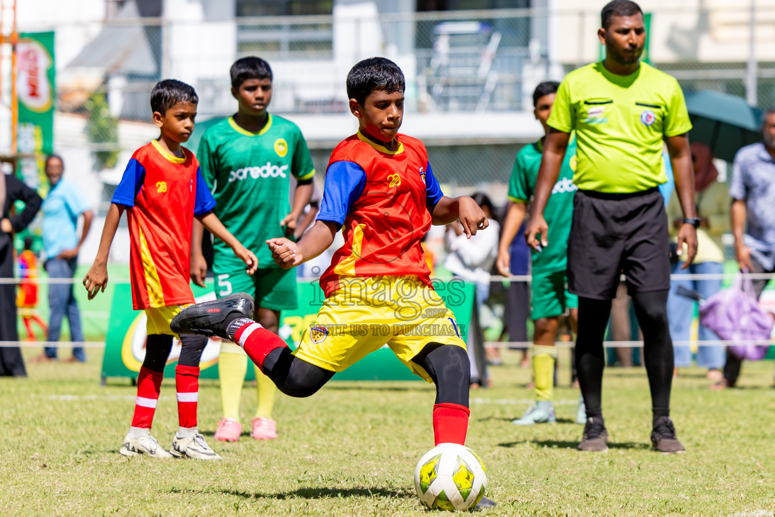 Day 2 of MILO Academy Championship 2025 (U-12) was held at Henveiru Stadium in Male', Maldives on Friday, 2nd May 2025. Photos: Nausham Waheed  / images.mv